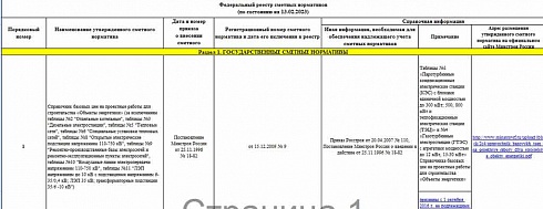 Федеральный реестр сметных нормативов на 13.02.2023 г.
